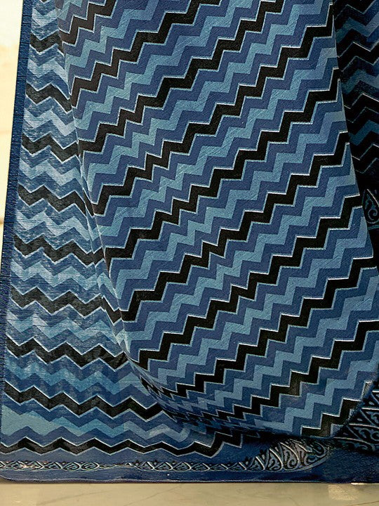 Ethnic Motifs Printed Bhagalpuri Saree