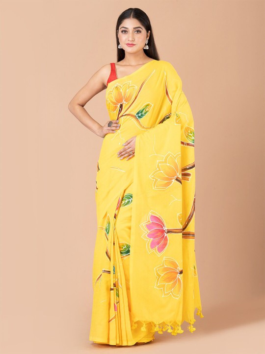 Floral Pure Cotton Saree