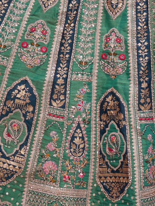 Embellished Sequinned Semi-Stitched Lehenga & Unstitched Blouse With Dupatta