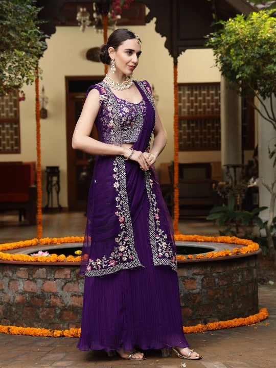 Embroidered Beads and Stones Ready to Wear Lehenga & Blouse With Dupatta