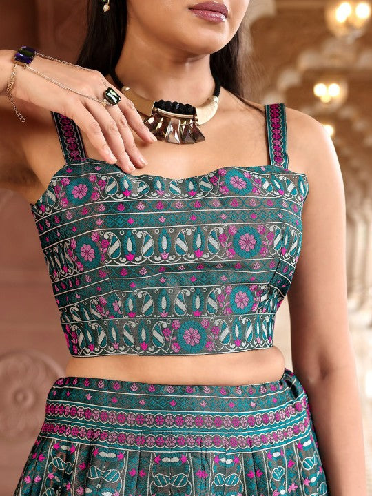 Ready to Wear Lehenga & Unstitched Blouse With Dupatta