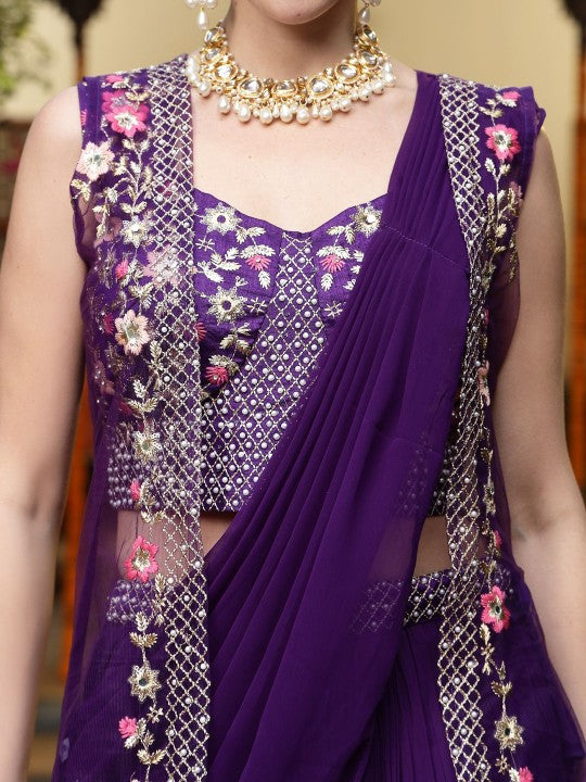 Embroidered Beads and Stones Ready to Wear Lehenga & Blouse With Dupatta