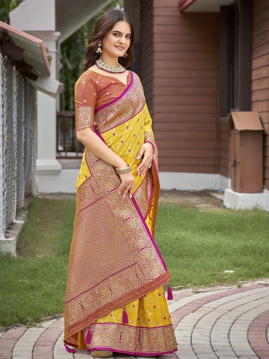 Woven Design Zari Pure Silk Banarasi Saree