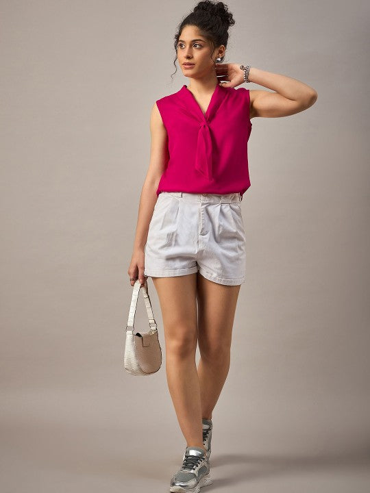 Front Tie Sleeveless Top