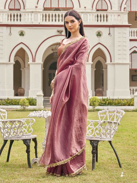 Sequinned Organza Saree