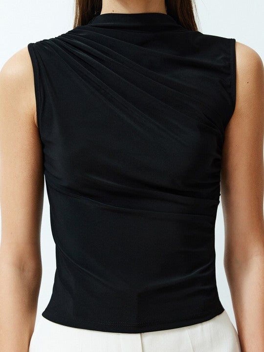High Neck Sleeveless Regular Top