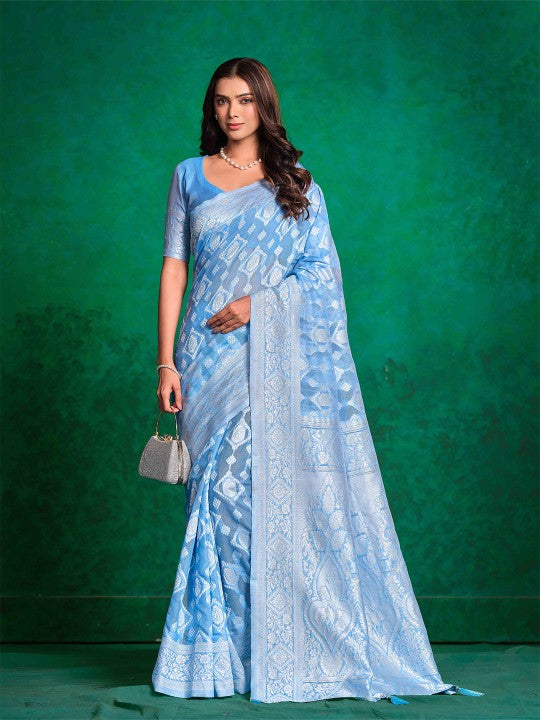 Zari Woven Design Chanderi Silk Saree