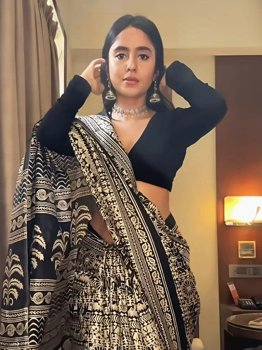 Kalamkari Printed Block Print Saree