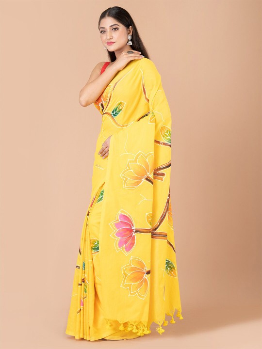 Floral Pure Cotton Saree