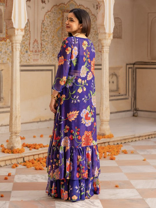 Floral Printed Ready to Wear Lehenga & Blouse With Jacket