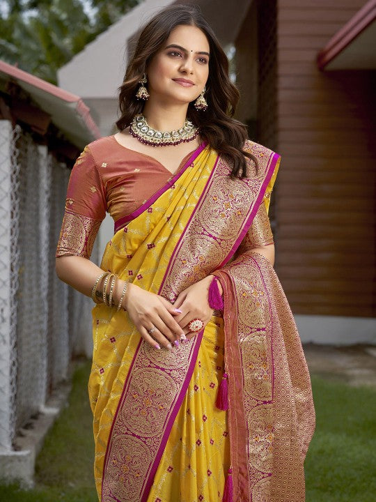 Woven Design Zari Pure Silk Banarasi Saree