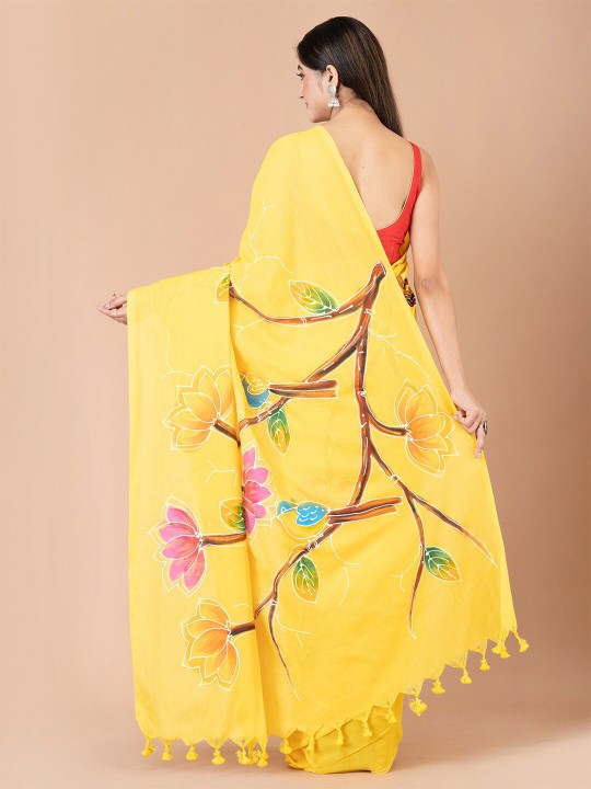 Floral Pure Cotton Saree