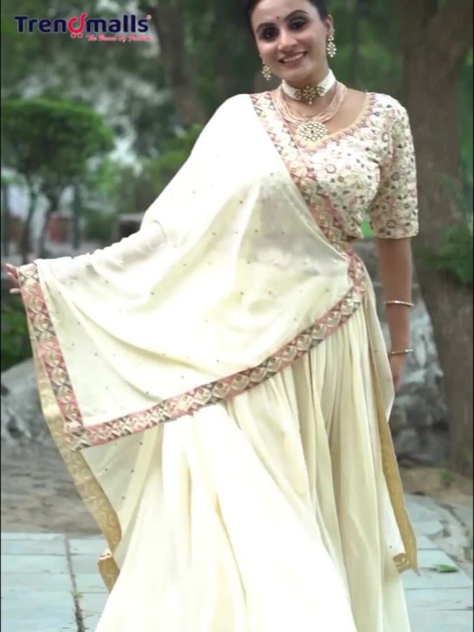 Embroidered Sequinned Semi-Stitched Lehenga & Unstitched Blouse With Dupatta