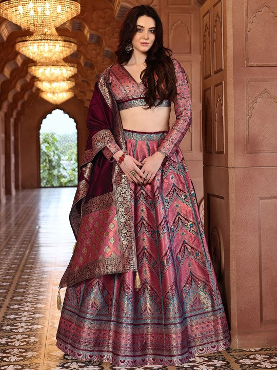 Ready to Wear Lehenga & Unstitched Blouse With Dupatta