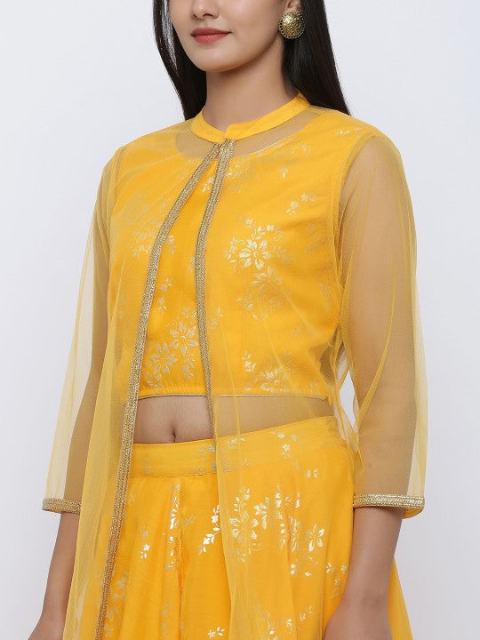 Printed Foil Print Ready to Wear Lehenga