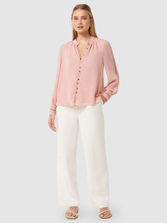 Women Bishop Sleeves Blouson Top