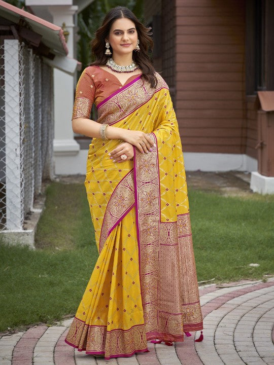 Woven Design Zari Pure Silk Banarasi Saree