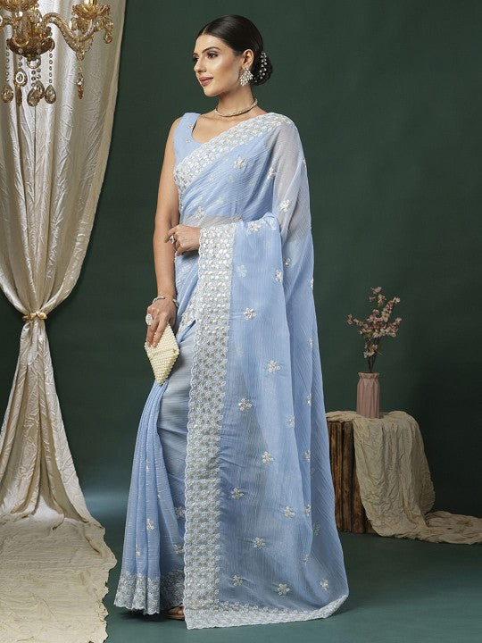 Embellished Sequinned Saree