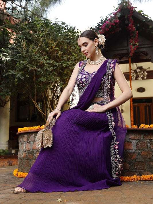 Embroidered Beads and Stones Ready to Wear Lehenga & Blouse With Dupatta