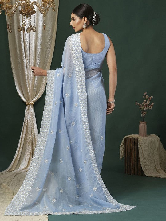 Embellished Sequinned Saree