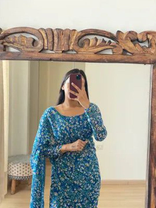 Floral Printed Ready to Wear Saree