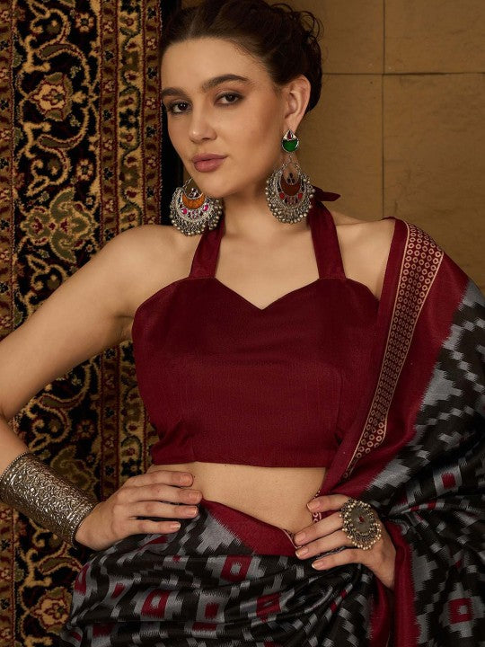Silk Blend Ikat Sarees