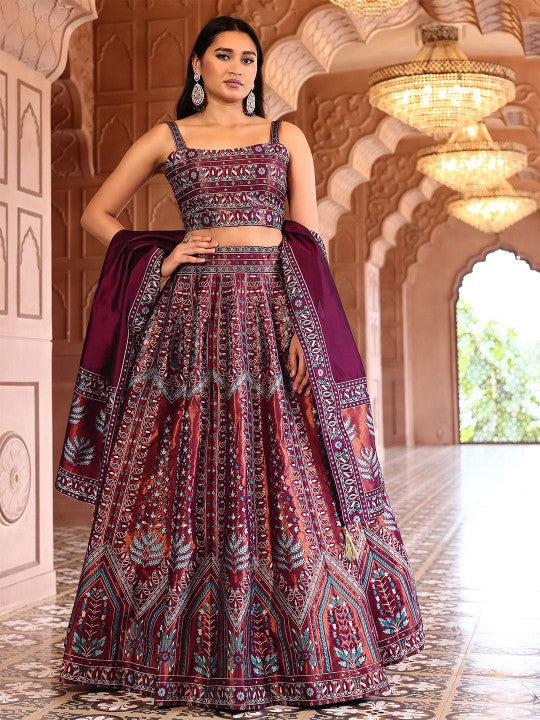 Ready to Wear Lehenga & Unstitched Blouse With Dupatta