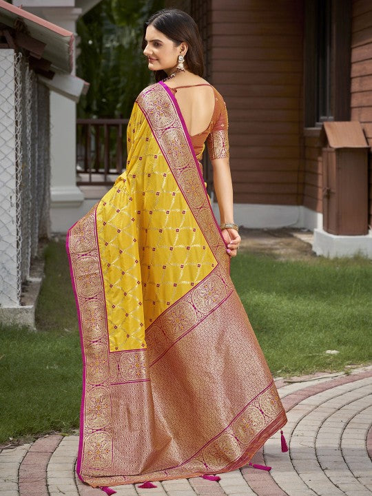 Woven Design Zari Pure Silk Banarasi Saree