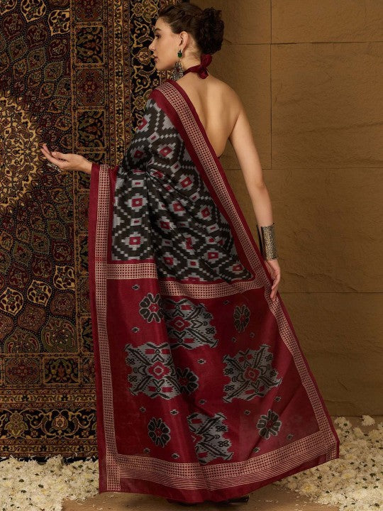 Silk Blend Ikat Sarees